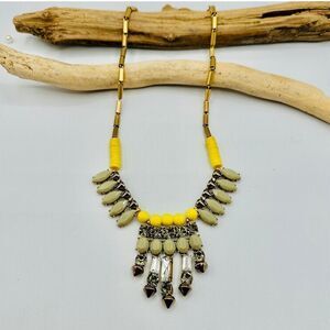 J. Crew Bead Crystal Statement Necklace